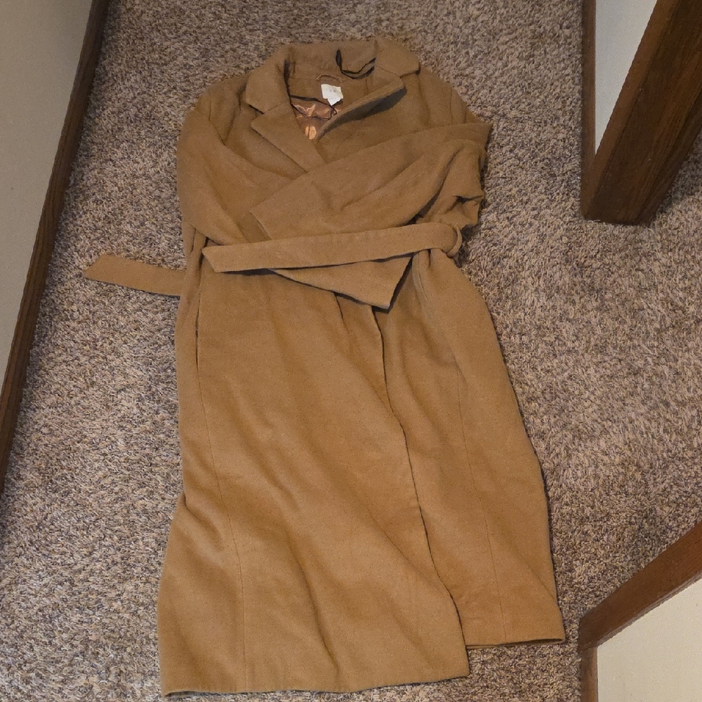 H&M Camel Wrap-Style Maxi Dress with Belt